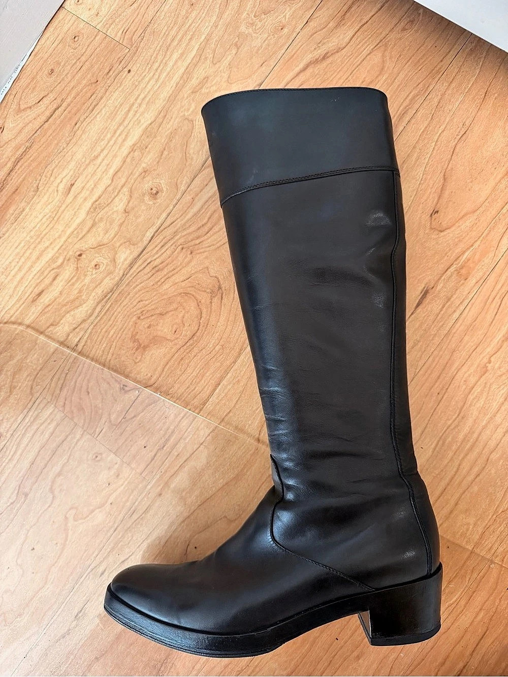 Balenciaga Black Heeled Knee-High Boots